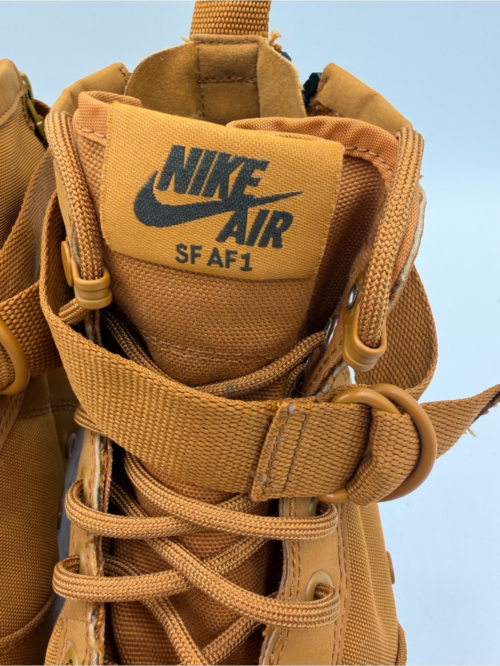 Nike SF Air Force 1 Mid Sneakers 917753-700 Desert Ochre Authentic 2017 Men’s 9 - Picture 4 of 15